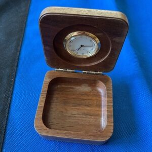AUB wood small box with a watch